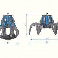 Грейфер для металлолома многочелюстной Delta SCE 404