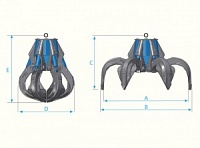 Грейфер для металлолома многочелюстной Delta SCE 404-E